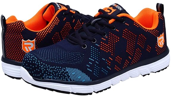 LARNMERN Sicherheitsschuhe Damen Arbeitsschuhe, Flyknit Leicht Anti Punktion Stahlkappe Reflektierend Atmungsaktiv Sneaker LM