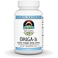 Source Naturals Vegan Omega-3s, Non-Fish EPA-DHA, for Heart and Brain Health Support* 300 mg - 60 Vegan Softfgels