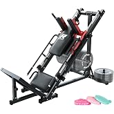 RitFit Leg Press Hack Squat Machine with Linear Bearing, 1200LB Capacity | Alloy Steel Frame with 5+3 Adjustable Angles, Diamond Footplate, Weight Storage and 1200LB Capacity for Home Gym