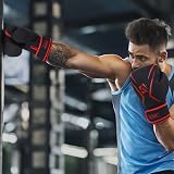 AQF Boxing Gloves Kids Adults 6oz-16oz Training Muay Thai Gloves Red 12oz view 7