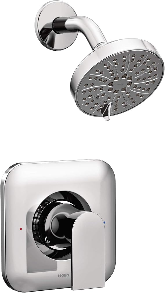 Moen T2470BL Genta Duscharmatur-Set – Posi-Temp, Chrom, Ohne Ventil, Für 3 Duschfunktionen