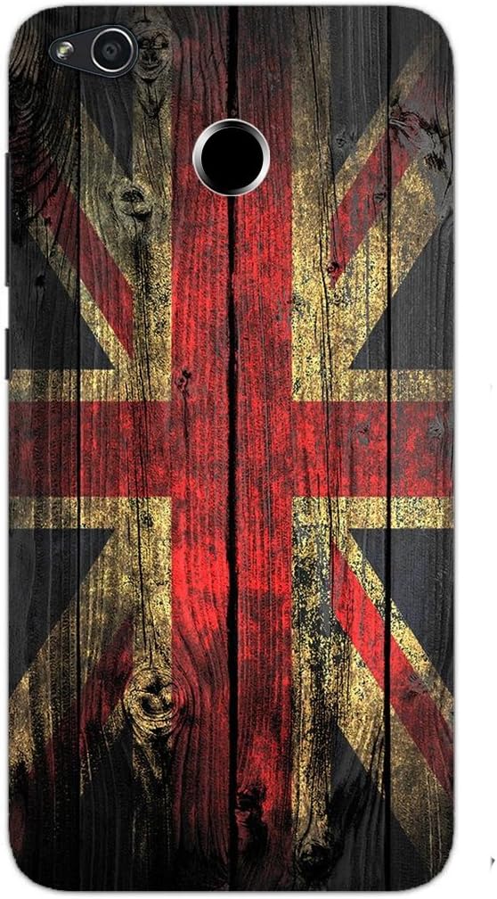 MADANYU RedMi 4 Cover - Union Jack Wooden Pattern Designer Printed Slim Back Case Cover for RedMi 4