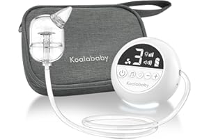 Koalababy Large Flow Electric Baby Nasal Aspirator, Baby Nose Sucker with 9 Levels Suction, Gentle on Nasal Mucosa, Soothing Music and Light, Comes with Travel Bag