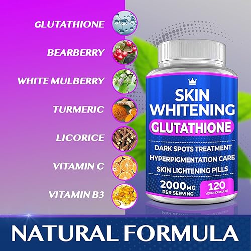 Glutathione Whitening Pills - 120 Capsules 2000mg Glutathione - Effective  Skin Lightening Supplement - Dark Spots, Melasma & Acne Scar Remover,  Hyperpigmentation Treatment - Anti-Aging Antioxidant in Kenya | Whizz  Multiple Vitamin-Mineral Supplements
