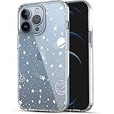 RANZ Compatible with iPhone 13 Pro Max Case, Anti-Scratch Shockproof Series Clear Hard PC+ TPU Bumper Protective Cover Case for iPhone 13 Pro Max (6.7") - Universe