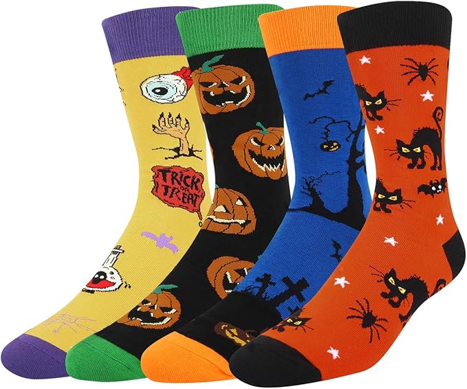 Men's Novelty Funny Halloween Crew Socks Crazy Cosplay