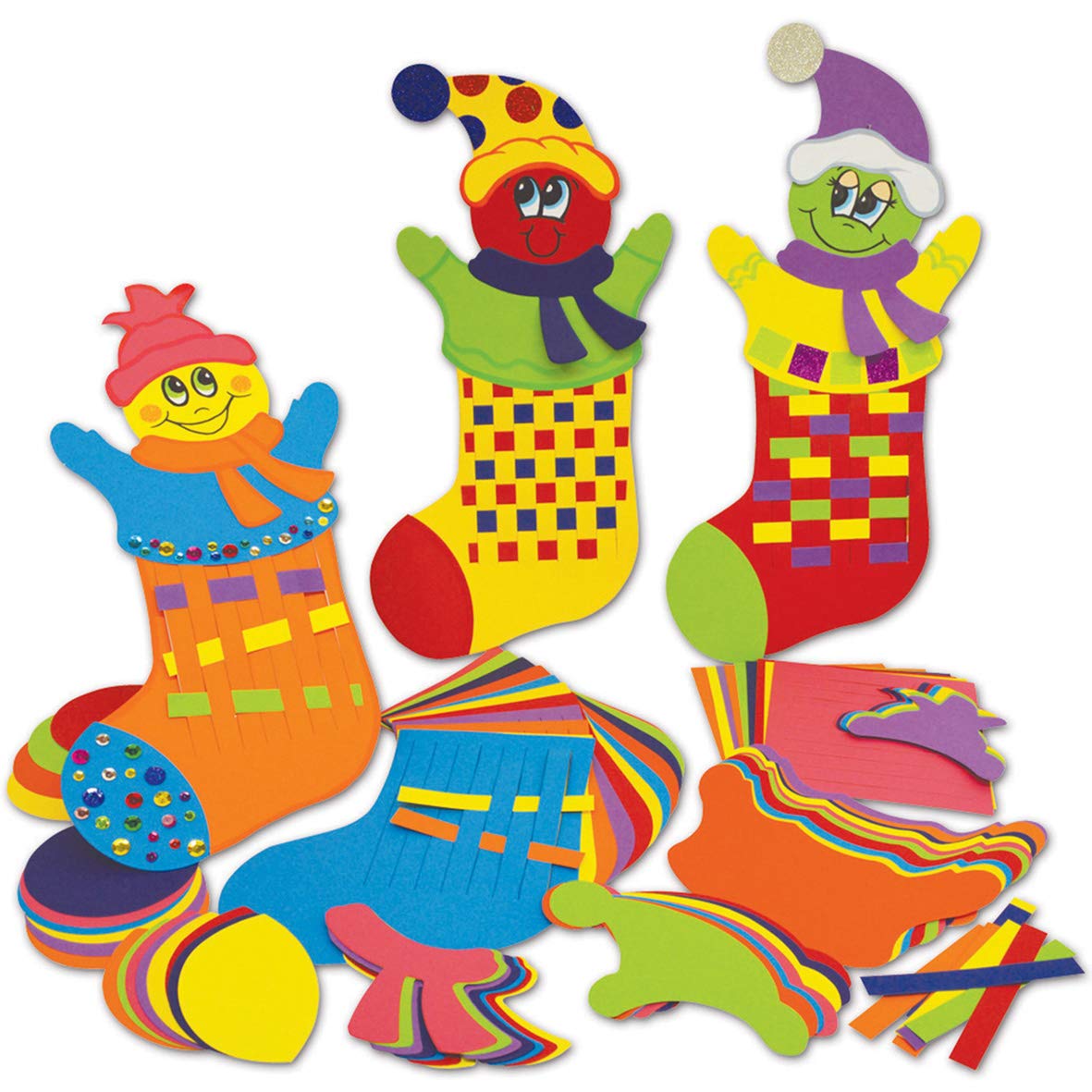 Springboard Weave a Christmas Stocking Christmas Craft Weaving Activity (Pack of 30)