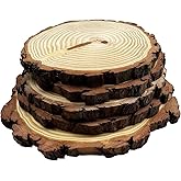 5 Pack Pine Wood Round Rustic Wood, Unsanded, 8-10" Diameter (Large) Excellent for Wedding Centerpiece, DIY Woodland Projects, Table Chargers, or Country Decor (WJB2025-5)