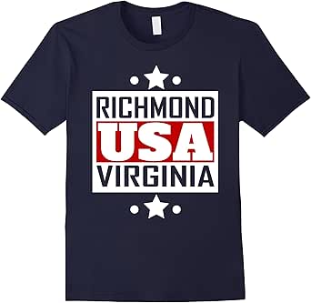 Men's Richmond Virginia USA Patriotic Retro T-Shirt 2XL ...
