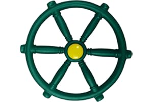 Swing-N-Slide WS 1524 Pirate Ship Wheel with 12 Inch Diameter for Swing Sets, Play Sets & Playhouses, Green