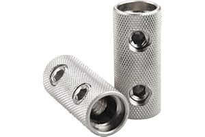 ZOOKOTO 2Pcs 0/1 Gauge Wire Audio Car Brass Terminal Butt Connectors Car Stereo Power or Ground Wire Splice Coupler