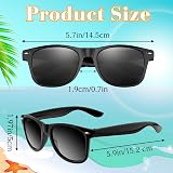 ASTARON Black Sunglasses Bulk 12 Pack Neon Party Favors Summer Beach view 3