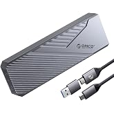 ORICO 40Gbps M.2 NVMe SSD Enclosure with Built-in Cooling Fan, Aluminum External NVMe Case Supports M Key PCIe 4.0 Drive, Compatible with Thunderbolt 3/4, USB4/3.2/3.1/3.0 Interface- CNM2