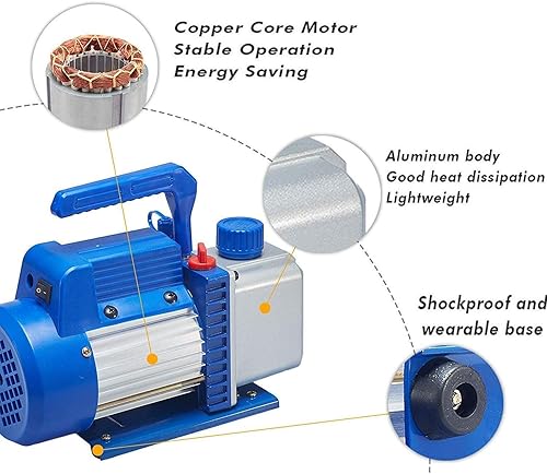 NewPosition 4CFM 1/3HP Air Vacuum Pump HVAC A/C Refrigeration Tool Kit NewPosition 4CFM 1⁄3HP Air Vacuum Pump HVAC A⁄C Refrigeration Tool