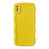 Caseative for iPhone Xs Max Case, Solid Color Curly