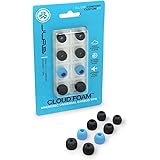 JLab Cloud Foam Mnemonic Earbud Tips | 4 Pairs of Custom Fit Universal Tips | Memory Cloud Foam | Black/Blue