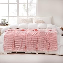 Puncuntex Light Pink Throw Blanket 60"×80" inches