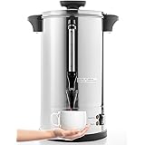 SYBO SR-CP-50C Commercial Grade Stainless Steel Percolate Coffee Maker Hot Water Urn for Catering, 8 L, Metallic