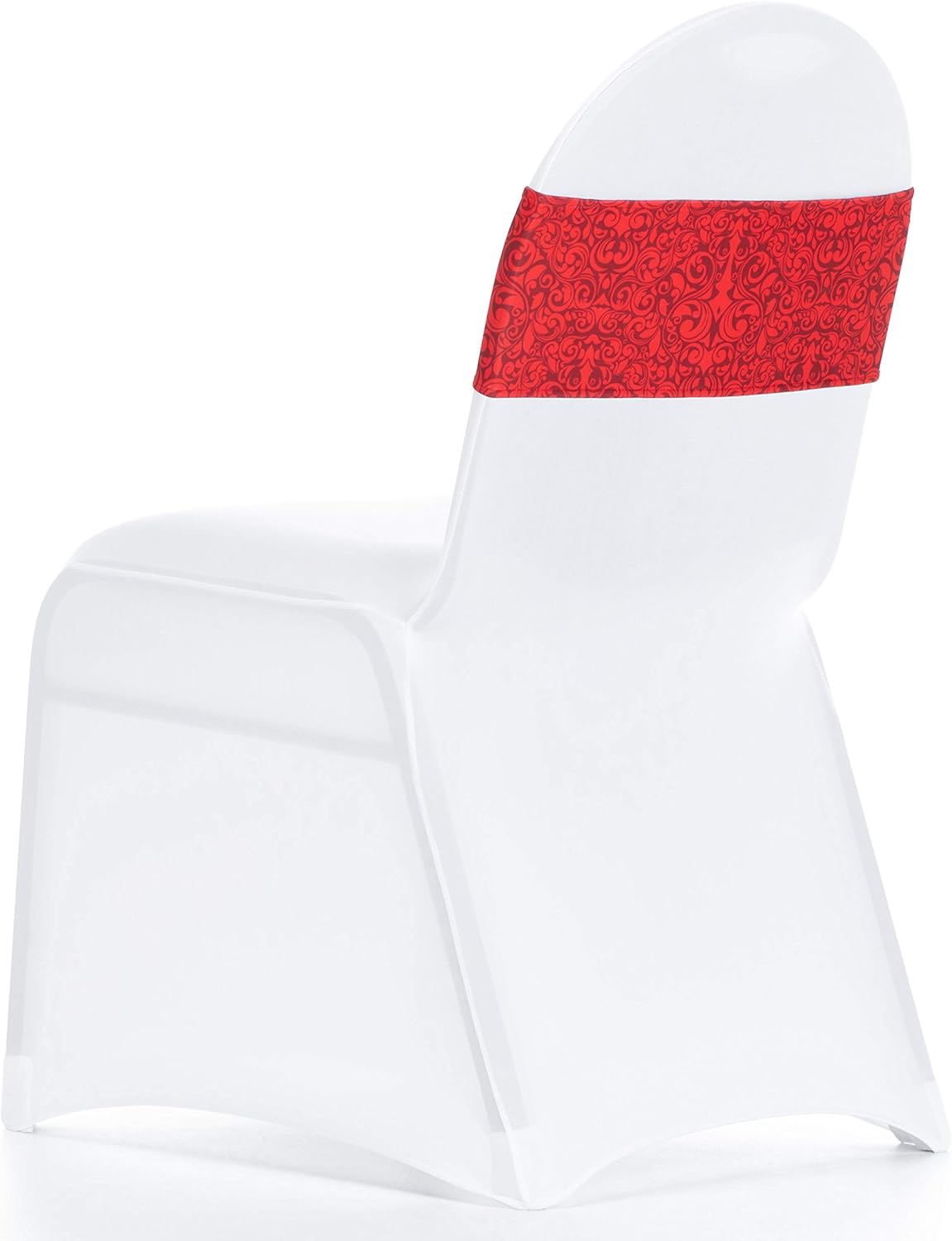 Extra Thick ZALI Premium Quality Chair Sash Band Stretch, Polyester Spandex Decoration for Wedding and Party Pack 20 (Red) Ruby, Rose, Rouge: Kitchen & Dining