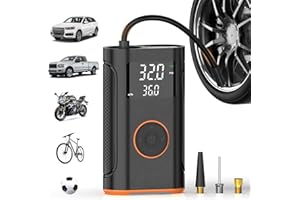 (New Upgrade) ZSX Tire Inflator Portable Air Compressor-160 PSI Air Pump with Memory Function, Electric Bike Pump with Tire Pressure Gauge, Tire Inflator for Car, Gifts for Men Husband Father