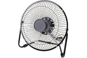 Portable USB Powered Desk Fan Metal Mute Office Home Car Travel Personal Table Portable Outdoor 8 Inch Clip on