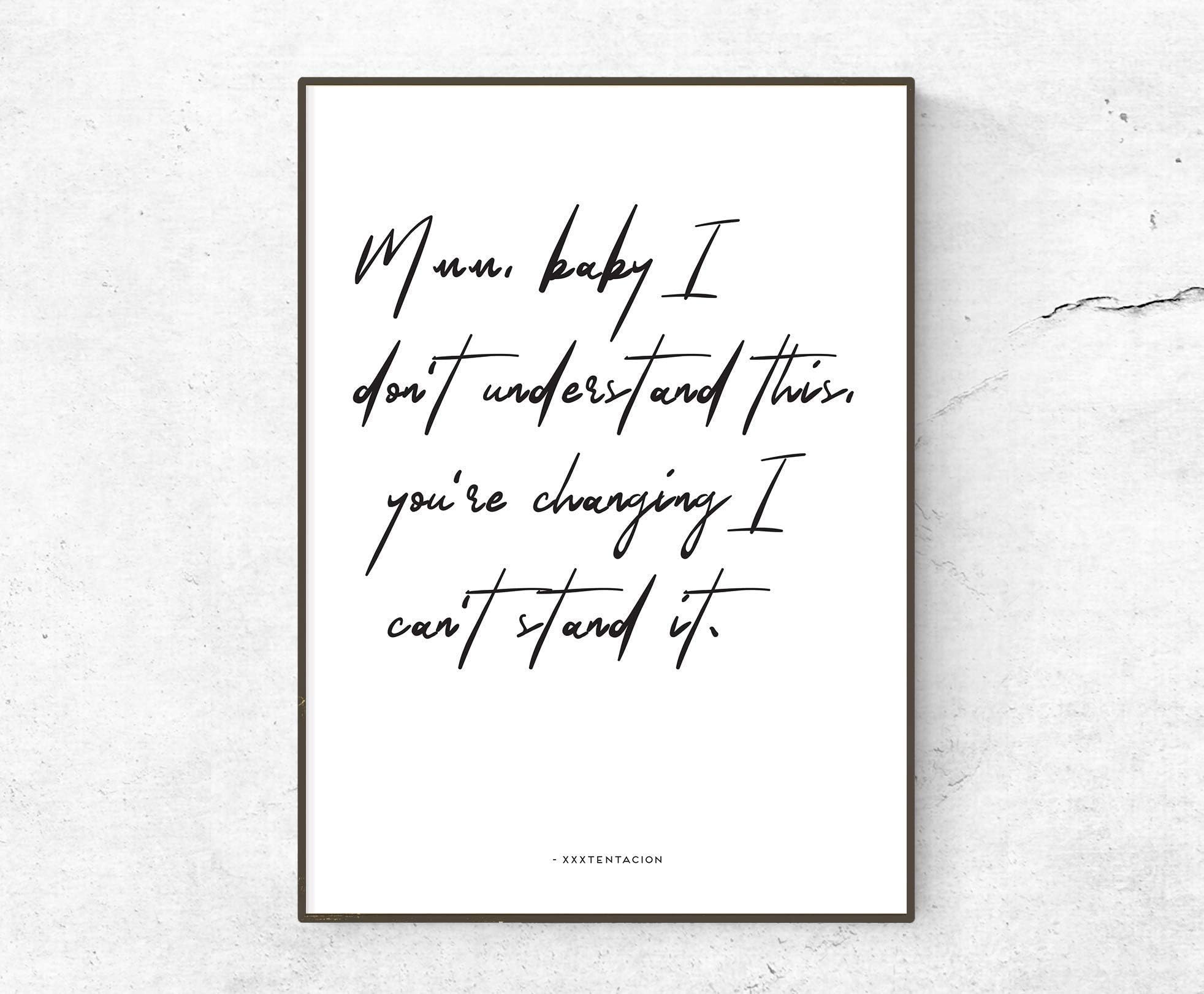 XXXTENTACION/Changes Lyrics INSPIRED Poster/Print