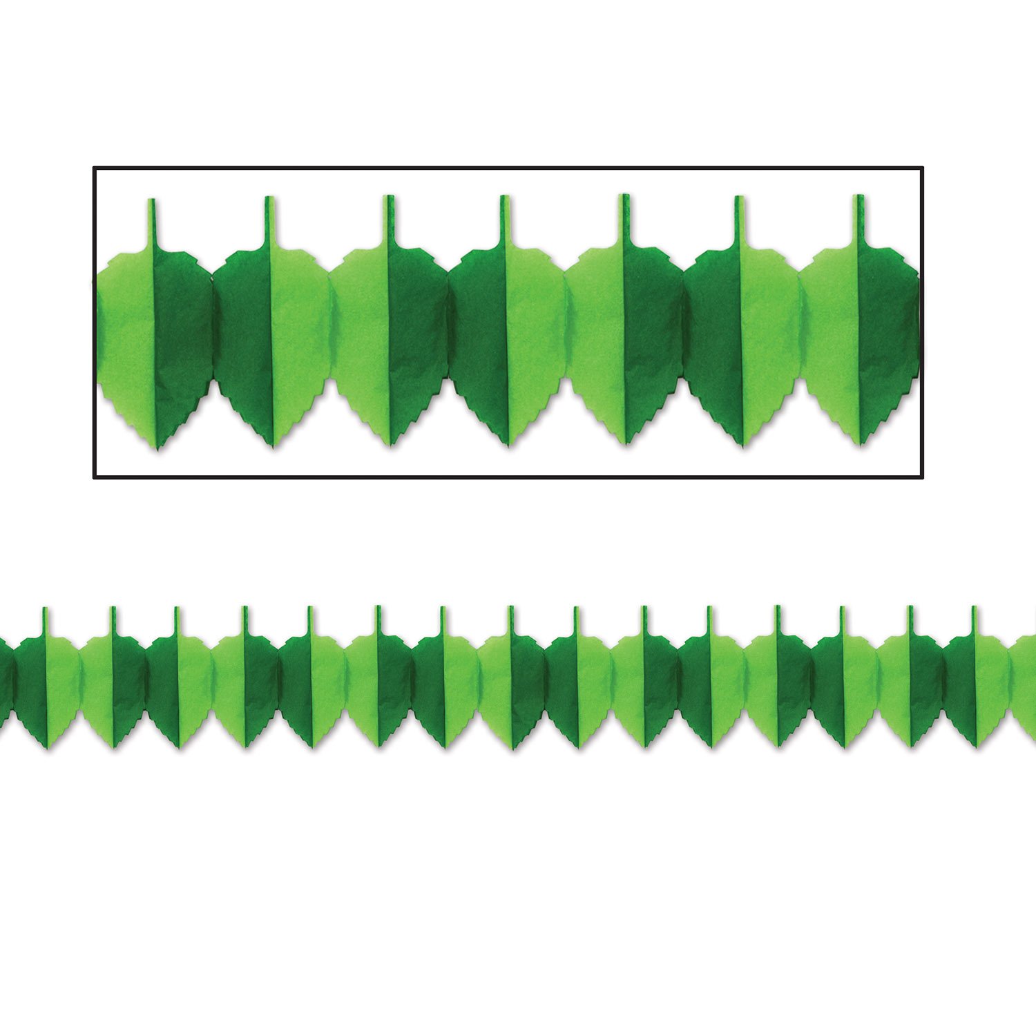 Beistle Spring Leaf Garland, Paper, Green