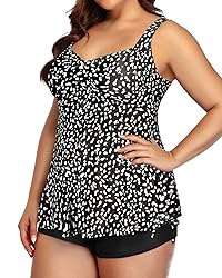 Aqua Eve Women Plus Size Tankini Swimsuit Two Piece