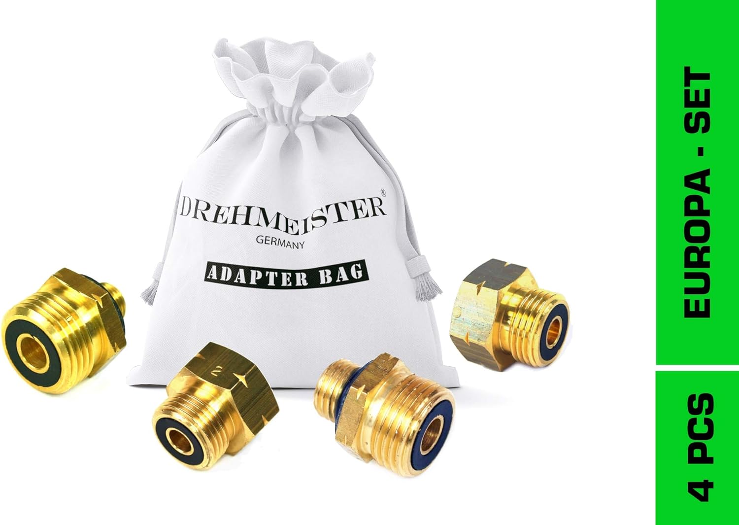 Gas Adapter Gasflaschen Anschlussset Europa für die Entnahme