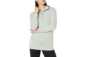 Amazon Aware Women's Relaxed-Fit Half Zip Tunic Sweatshirt (Available in Plus Size)