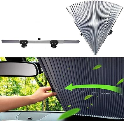 Yomym Autozonwering Voor Voorruit Automatisch Achteruitbescherming Zonwering Zonwering Voor De Zomer Rug Auto Zichtbescherming Verwarming Amazon Nl