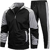 LBL Leading the Better Life Mens Track Suits Casual Full Zip Sweat Suit Active Jackets and Pants 2 Piece Outfits