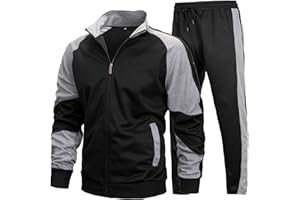 LBL Leading the Better Life Mens Track Suits Casual Full Zip Sweat Suit Active Jackets and Pants 2 Piece Outfits