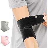 Bracoo Elbow Brace for Tendonitis Women Men, Tennis Elbow Compression Sleeve Wrap Support, Golfer's Elbow, Bursitis, Sprains, Strains, Sports Injury Recovery Joint, Arthritis Pain Relief, ES10