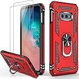 IKAZZ Galaxy S10e Case with Screen Protector,Military Grade Shockproof Cover Pass 16ft Drop Test with Magnetic Kickstand Car
