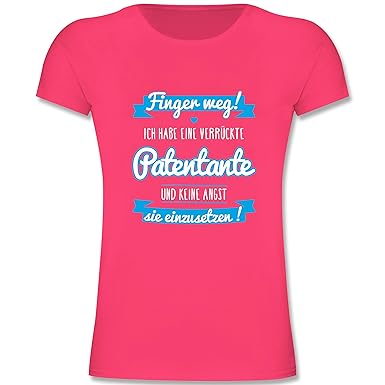 Sprüche Kind Ich Habe Eine Verrückte Patentante Blau Mädchen Kinder T Shirt