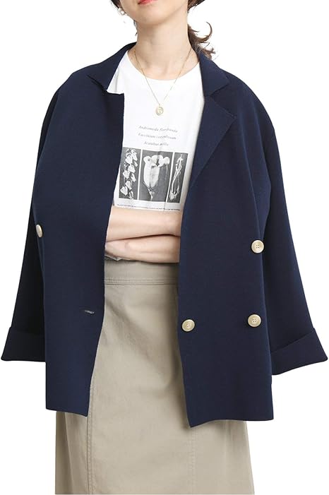 Amazon スローブイエナ ミラノリブジャケット フリー ネイビー コート ジャケット 通販