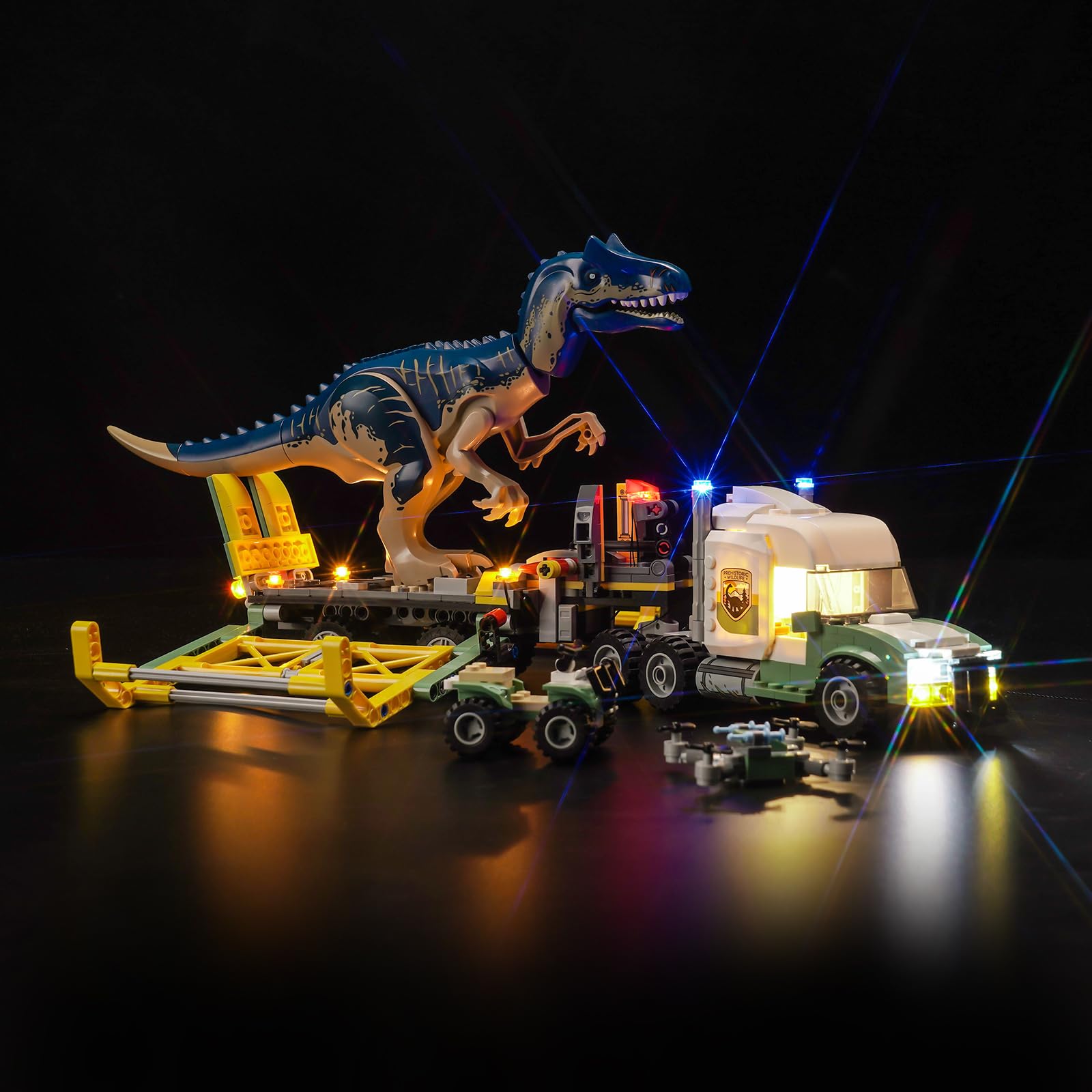 Light Kit for Lego Jurassic World Dinosaur Missions: Allosaurus Transport Truck, Lighting Set for Lego 76966 Allosaurus Transport Truck Set - Not Include Models, Just Light Kit — image 1