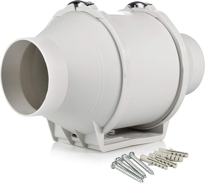 Hon&Guan 100mm Extracteur d'air Aérateur en Ligne Haute Performance