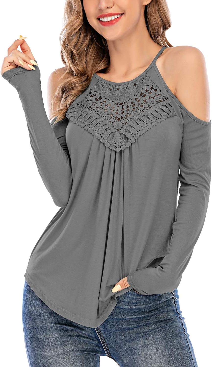 flowy cold shoulder top