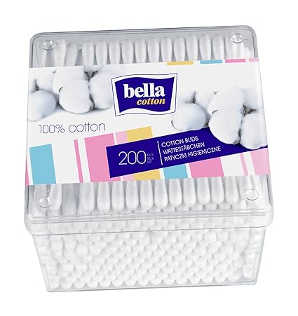 Bella Cotton Wattestäbchen Box, 4er Pack (4 x 200 Stück)