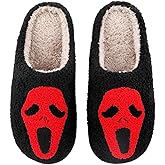ABKAZMMER House Slippers For Womens Mens Home Elastic Comfy Fuzzy Soft Bedroom Warm Anti-Skid Sole Winter Cute Animal Design Indoor Outdoor Retro Memory Foam Shoes
