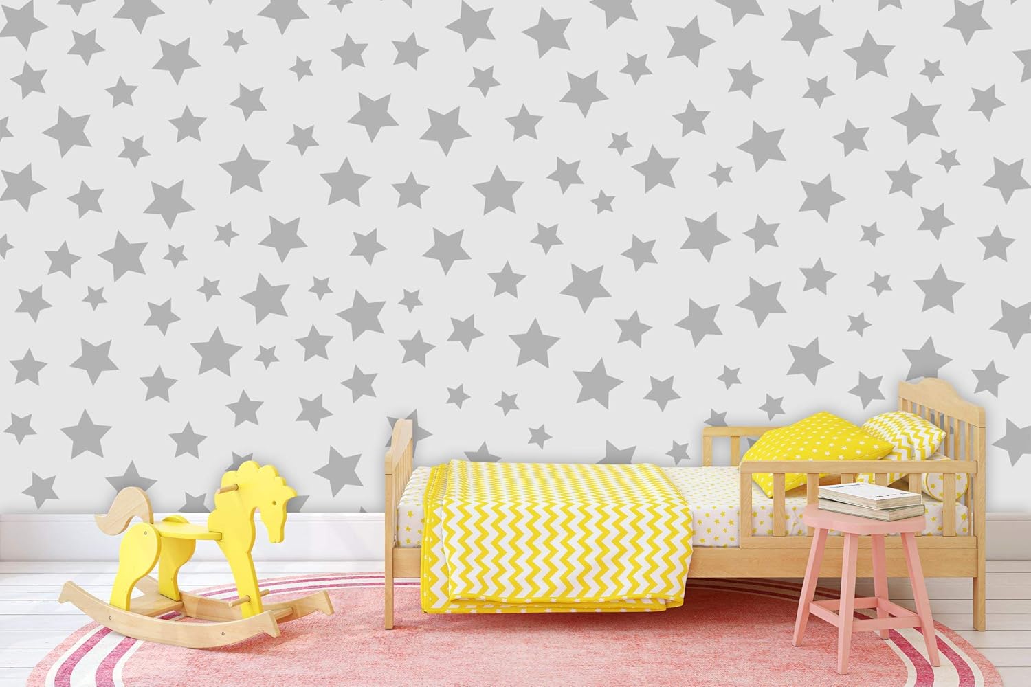 Amazon Com Star Planet Kids Wallpaper Nursery Cartoon Wall Mural Nursery Colorful Hot Air Balloon Wall Decor Bedroom Peel And Stick Custom Color I Temporary Wallpaper Custom Size Handmade