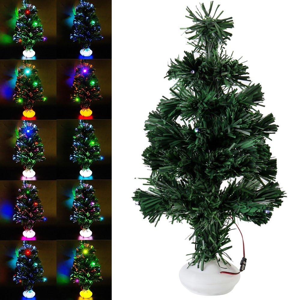 Tabletop Christmas Tree with Led Lights Artificial Fibre Optical Pine Tree Christmas Decorations