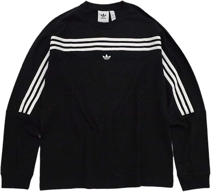 Amazon アディダスオリジナルス Tシャツ 長袖 メンズ 3 ストライプス サイズs ブラック Tシャツ カットソー 通販