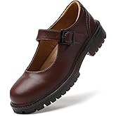 XMM Mary Jane Shoes Women Flat Mary Janes for Womens Comfort Dressy Casual School Cute Non-Slip Work Shoes
