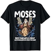 Funny Moses Shirt Christian Humor Bible Gospel Data Cloud T-Shirt