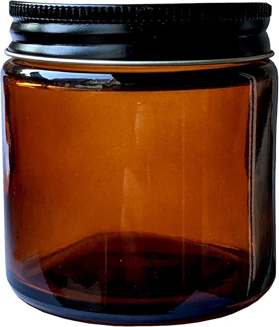 GIFTBASH 120ml Amber Colored Glass Jar With Airtight Metal Screw Cap