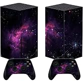 PlayVital Purple Nebula Custom Vinyl Skins for Xbox Core Wireless Controller, Wrap Decal Cover Stickers for Xbox Series X Console Controller