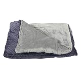 Harkla Kids Weighted Blanket - 15lb Cooling Weighted Blanket for Kids - Washable Minky Cover with Glass Beads - Rayon Made from Bamboo - Designed for Sensory Support (90-150lb) - Gray